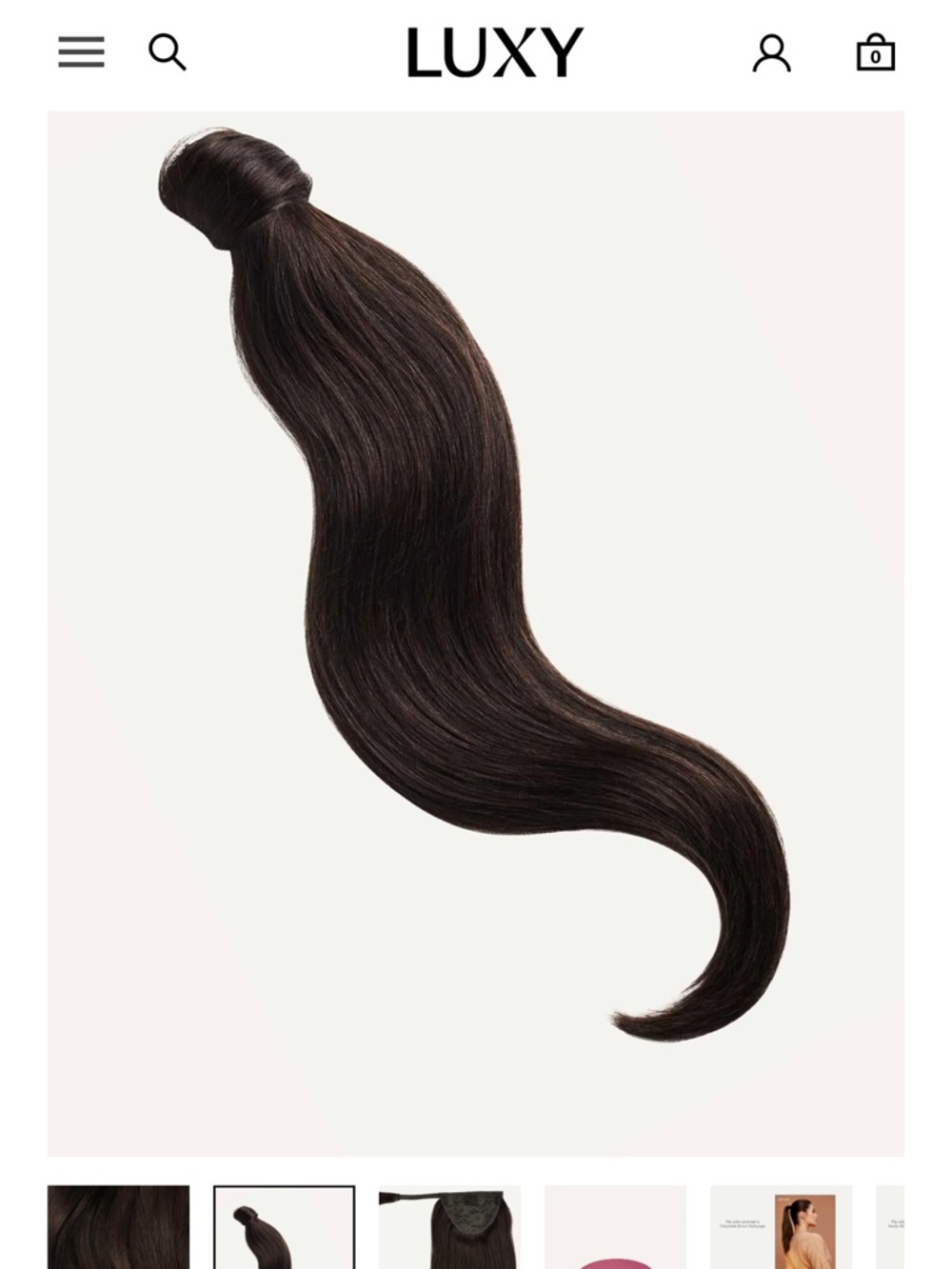 Dark Brown 28” Ponytail Hair Extension - Natural Shine